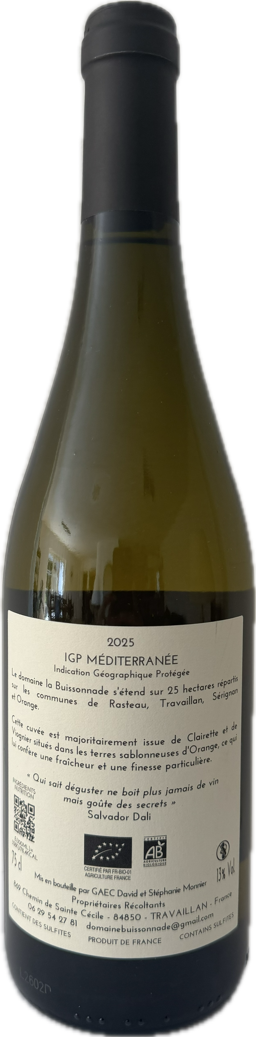 Domaine La Buissonnade - Cuvée Damiselle 2025